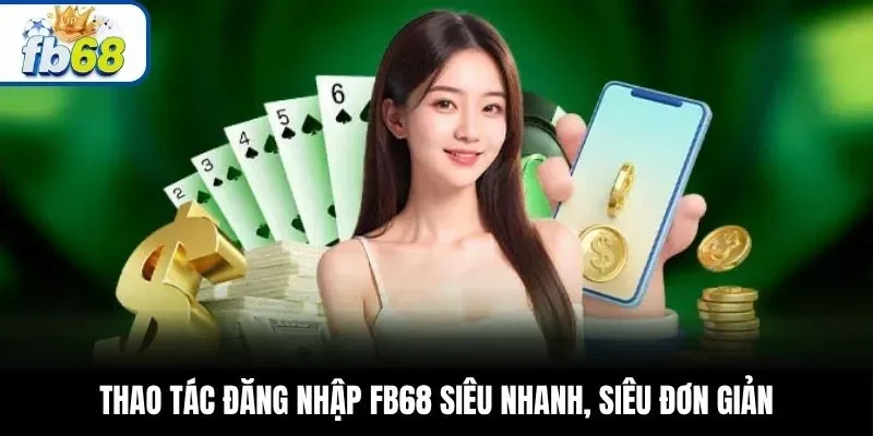 Thao tác đăng nhập FB68 siêu nhanh, siêu đơn giản